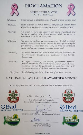 Breast Cancer Proclamation 2022